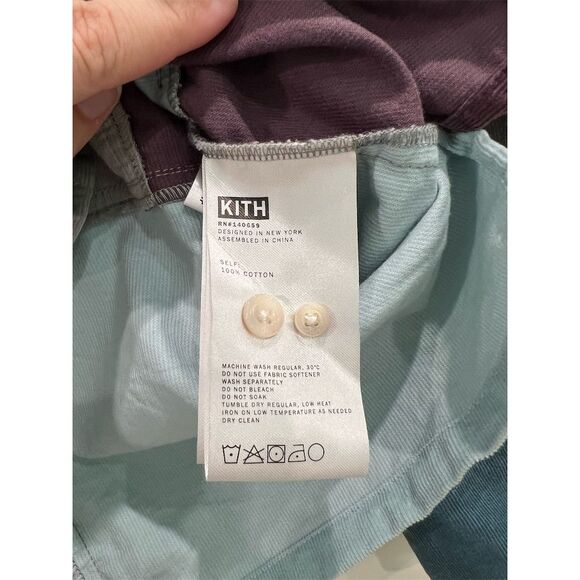 Kith Men's Medium Patchwork Corduroy Button-Up Shirt Multicolor Long Sleeve - Picture 5 of 5